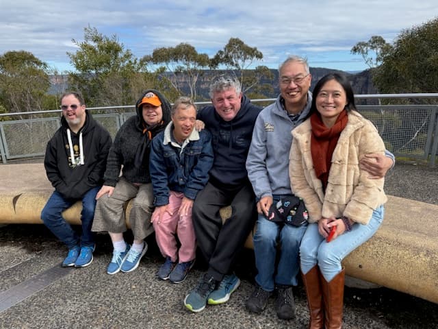 Participants at the Blue Mountains Elvis Festival in Katoomba enjoying live tribute performances and the street parade