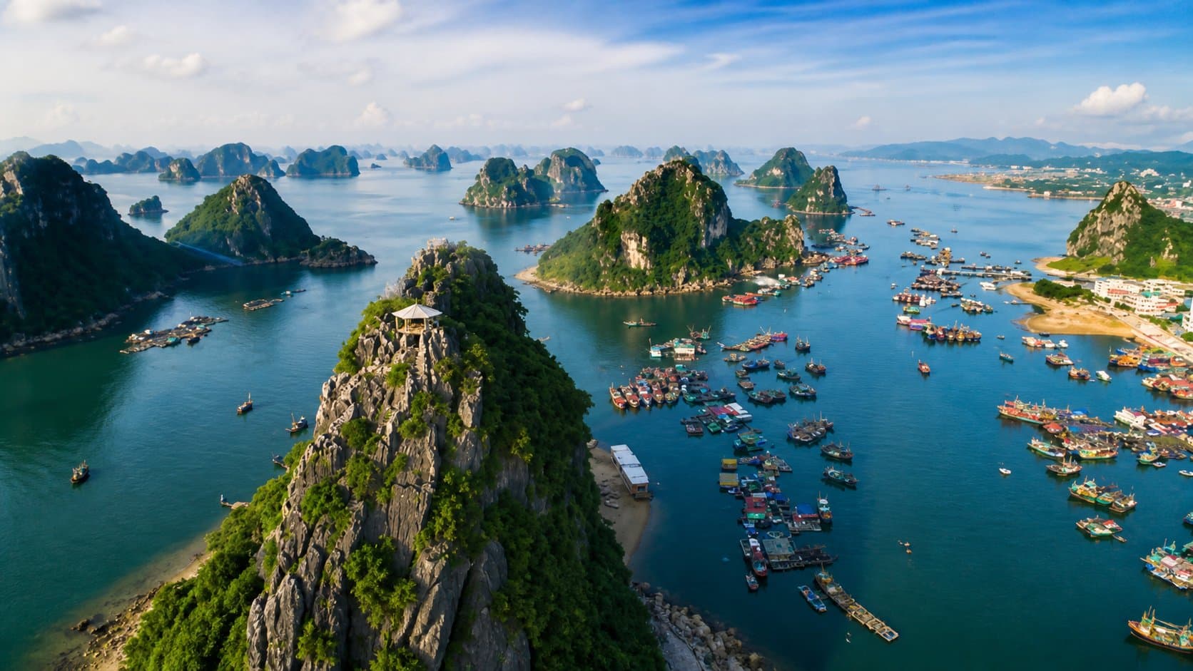 Participants exploring Ha Long Bay on a 4titude Vietnam supported holiday